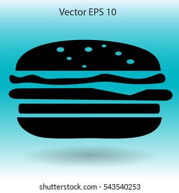 Flat a cheeseburger icon.