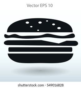 Flat a cheeseburger icon.