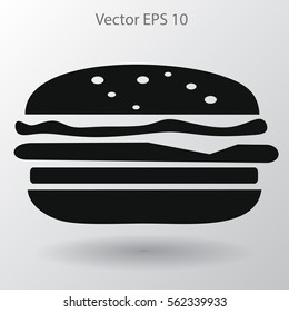 Flat a cheeseburger icon.