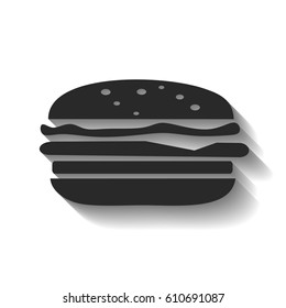Flat a cheeseburger icon.