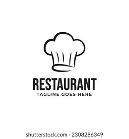 Flat chef hat cooking logo design vector concept illustration idea