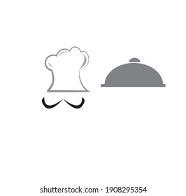icono o logotipo de chef plano o imagen vectorial de clipart