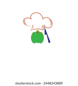 logotipo plano del chef o logotipo de cocina o logotipo del restaurante