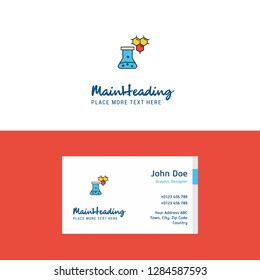 Flat Chemical beaker  Logo and Visiting Card Template. Busienss Concept Logo Design