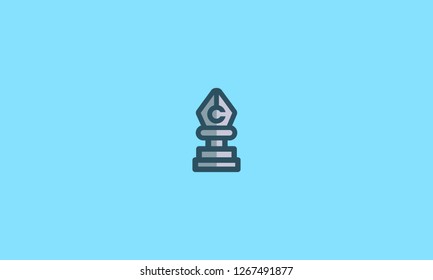 Flat Chess Icon Logo Vector