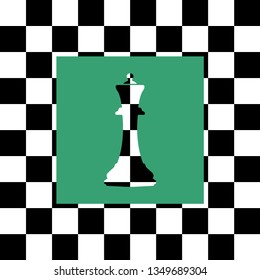Flat chess pieces for web and mobile 