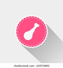 flat chicken leg icon