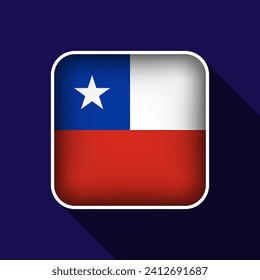 Flat Chile Flag Background Vector Illustration