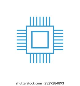 Flat chip icon symbol vector Illustration.