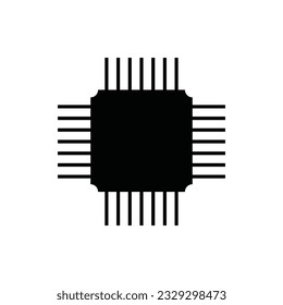 Flat chip icon symbol vector Illustration.