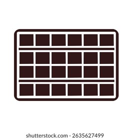 Flat chocolate block vectors for sweet shop designs, recipe cards, or snack logos
