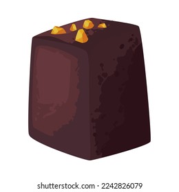 dulce de chocolate sobre blanco
