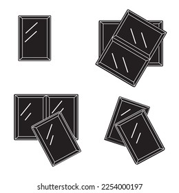 Flat chocolate wrapper icon. Vector