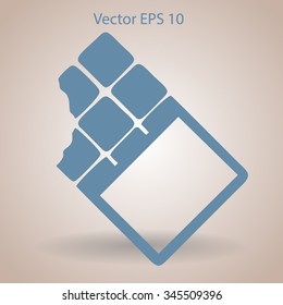 Flat chocolate wrapper icon. Vector