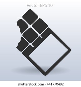 Flat chocolate wrapper icon. Vector