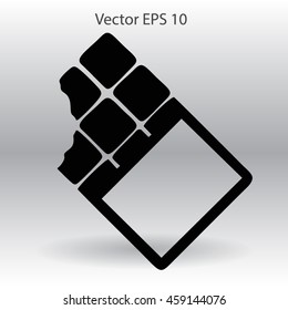 Flat chocolate wrapper icon. Vector