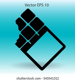 Flat chocolate wrapper icon. Vector
