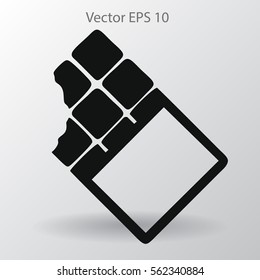 Flat Chocolate Wrapper Icon. Vector