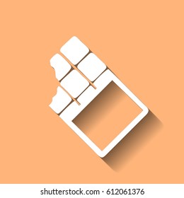 Flat chocolate wrapper icon. Vector