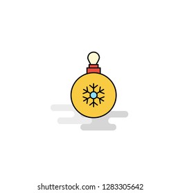Flat Christmas balls Icon. Vector