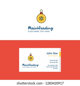 Flat Christmas balls Logo and Visiting Card Template. Busienss Concept Logo Design