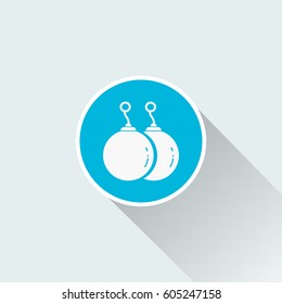flat christmas Bauble icon