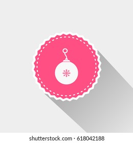 Flat christmas Bauble icon