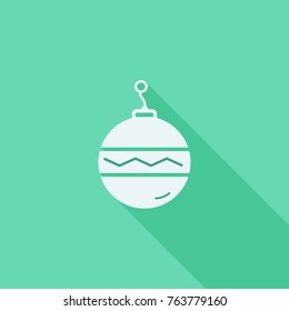 flat christmas Bauble icon