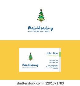 Flat Christmas calendar Logo and Visiting Card Template. Busienss Concept Logo Design