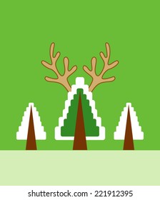 Flat christmas card