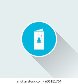 Flat Christmas card icon