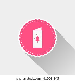Flat Christmas card icon