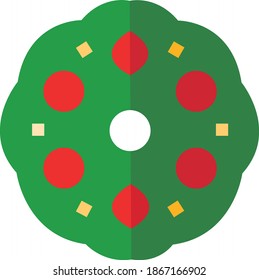 Flat Christmas Cookie Concept Illustration  