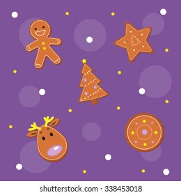 Flat Christmas Cookies Pattern