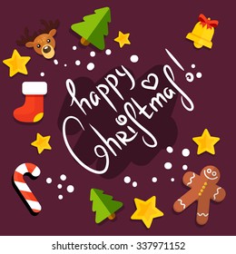 flat christmas illustration