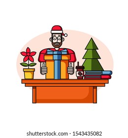 Flat Christmas illustration for any digital or website stuff
