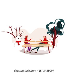 Flat Christmas illustration for any digital or website stuff