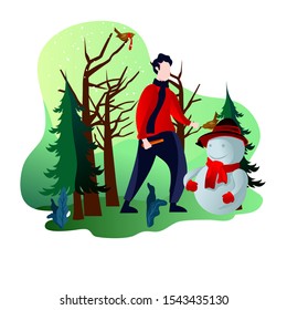 Flat Christmas illustration for any digital or website stuff