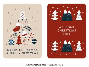 Flat Christmas instagram stories collection