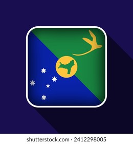 Flat Christmas Island Flag Background Vector Illustration