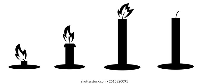 Flat christmas silhouettes collection. vector illustration