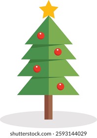 Flat Christmas tree vector file