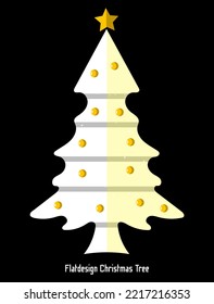 Flache Weihnachtsbäume, Vektorgrafik-Sammlung