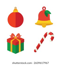 Flat Christmas vector Set , Christmass vector element