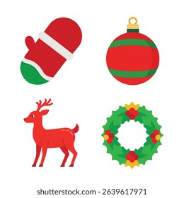 Flat Christmas vector Set , Christmass vector element