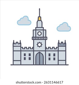 Ícone de objeto de igreja plana conceito de design moderno isolado