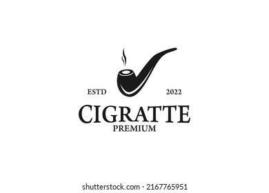 Flat cigarette industry factory logo design vector graphic symbol icon illustration creative idea