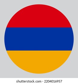 círculo plano en forma de Ilustración de la bandera de Armenia