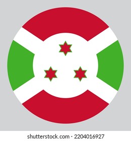 flat circle shaped Illustration of burundi flag
