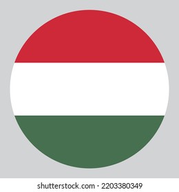 círculo plano en forma de ilusión Bandera de Hungría